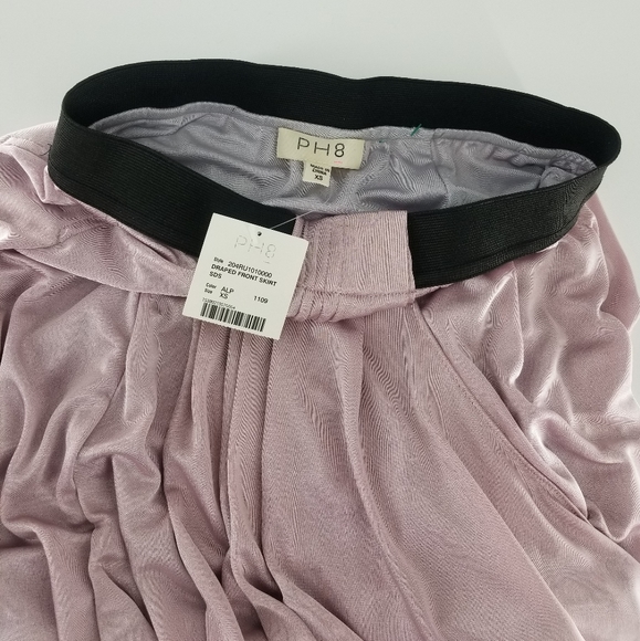 PH8 Draped Front High Waisted Rose Mini Skirt NWT - Picture 3 of 5